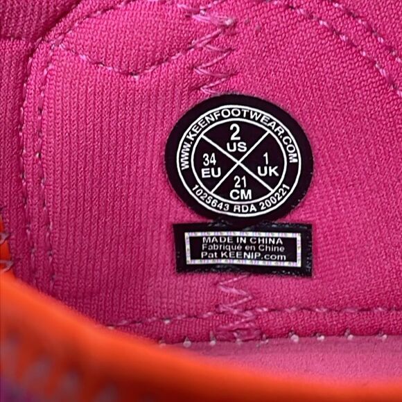 Keen Knotch River Little Girl Sz 2 Pink Purple Orange White Open Toe Sandals - Picture 6 of 12